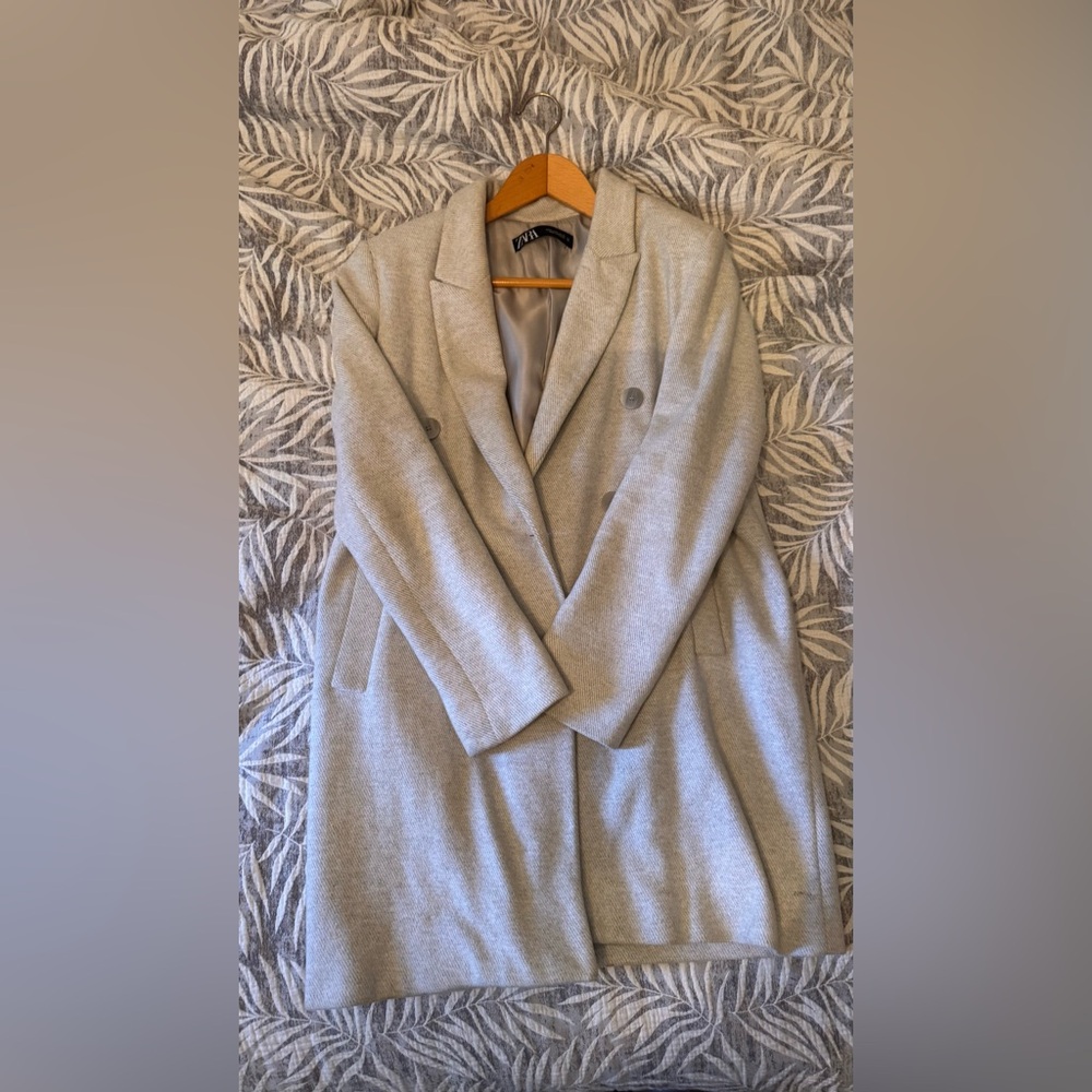 Zara Light Gray Women's Suit Jacket